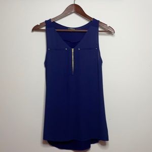 Express Sleeveless Blouse Navy Blue
